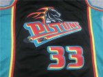 Maillot de Basket #33 Hill Pistons M&N Noir